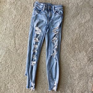 AE next level stretch high waist jegging 00 xs